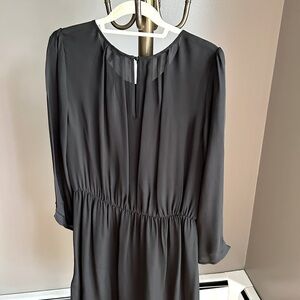 Joie Size Large Black Silk Mini Dress
